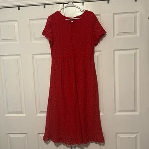 Embroidery overlay.  Red